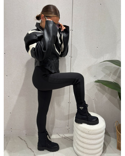 Legginsy z lampasem La Milla czarne