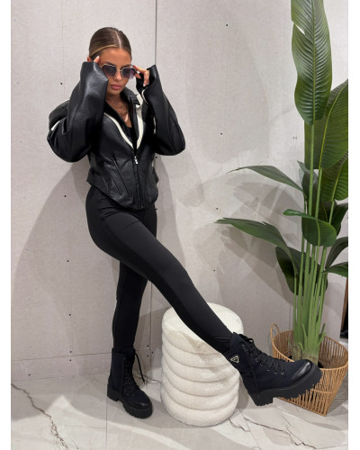 Legginsy z lampasem La Milla czarne