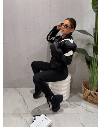 Legginsy z lampasem La Milla czarne