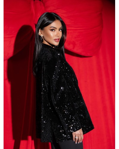 Cekinowa marynarka By o la la...! czarna