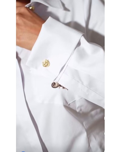 Koszula z haftem By o la la...! biała z merlotem