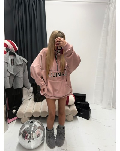 Bluza Aspen na suwak La Milla pudrowy róż