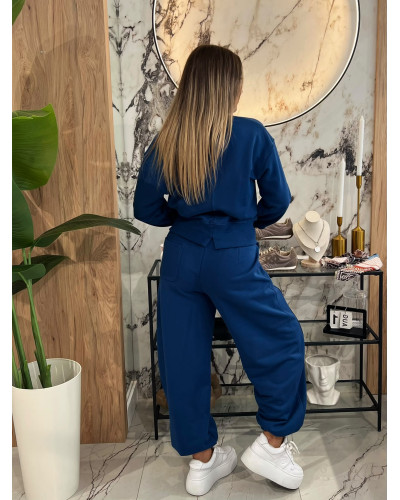 Spodnie balony z guzikami By o la la...! navy blue