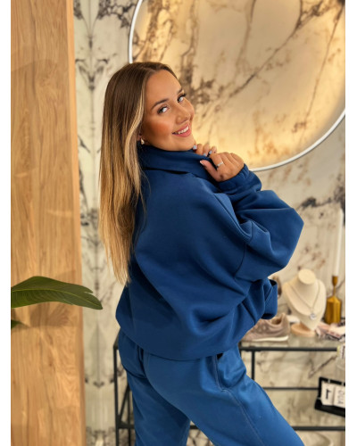 Bluza z rozpinaną stójką By o la la...! navy blue