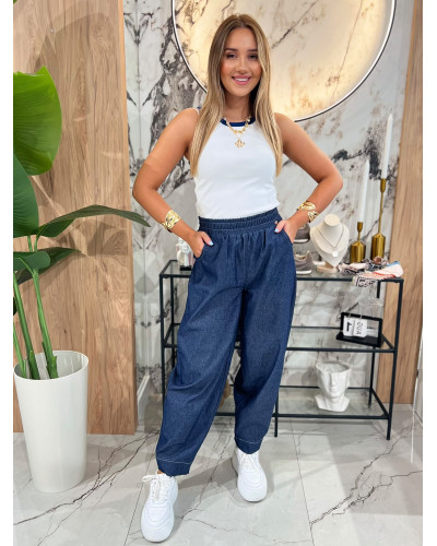 Spodnie balony a'la jeans By o la la...! navy blue