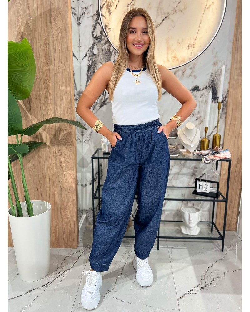Spodnie balony a'la jeans By o la la...! navy blue