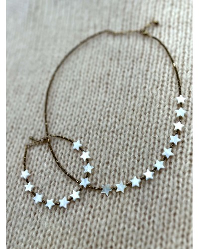 Komplet gwiazdki By o la la...! biały ze złotym