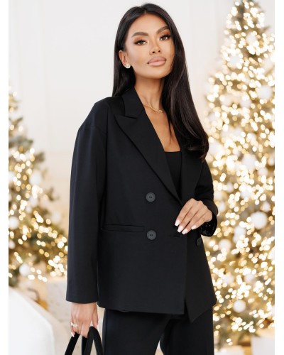 Marynarka dwurzędowa By o la la...! czarna