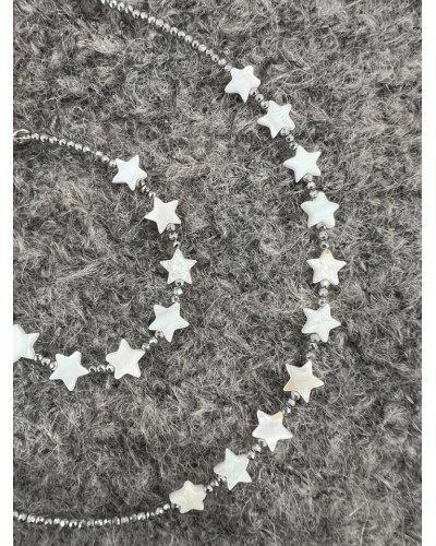 Komplet gwiazdki By o la la...! biały ze srebrnym