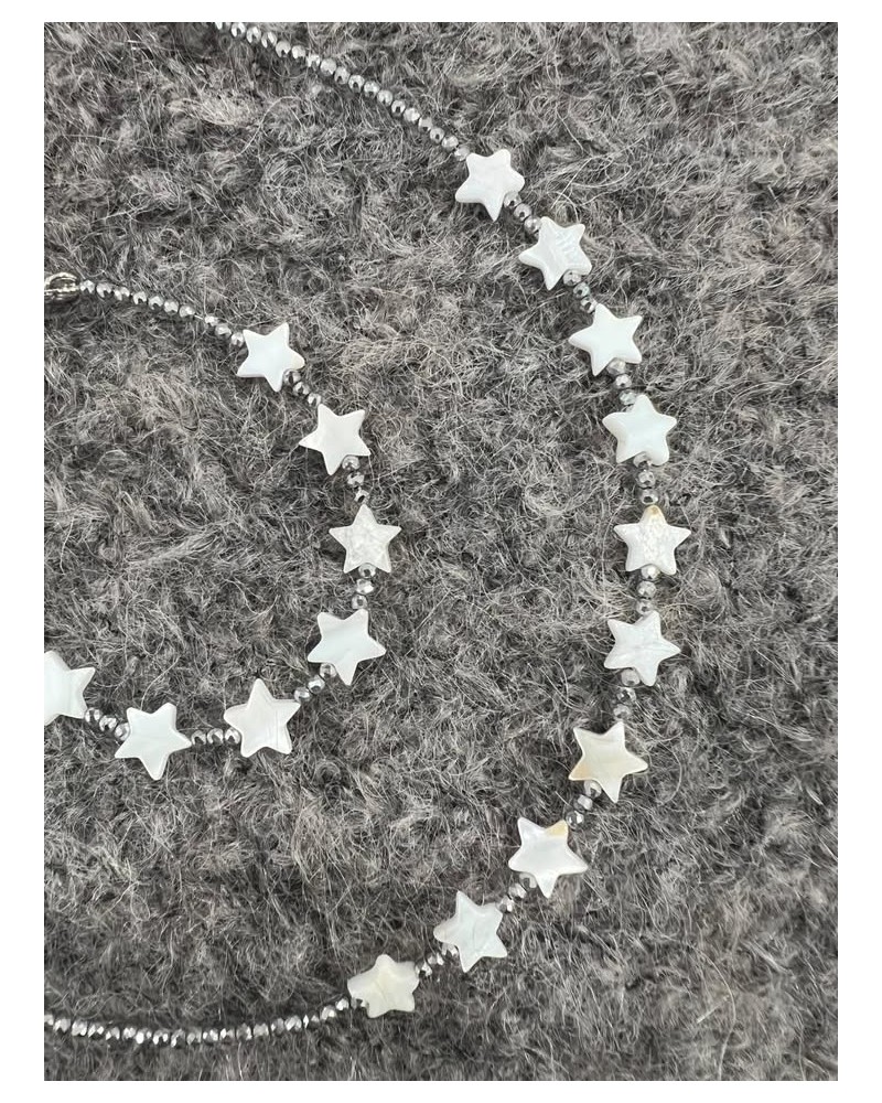 Komplet gwiazdki By o la la...! biały ze srebrnym