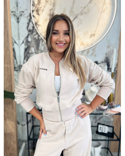 Bluza bomber By o la la...! beżowa