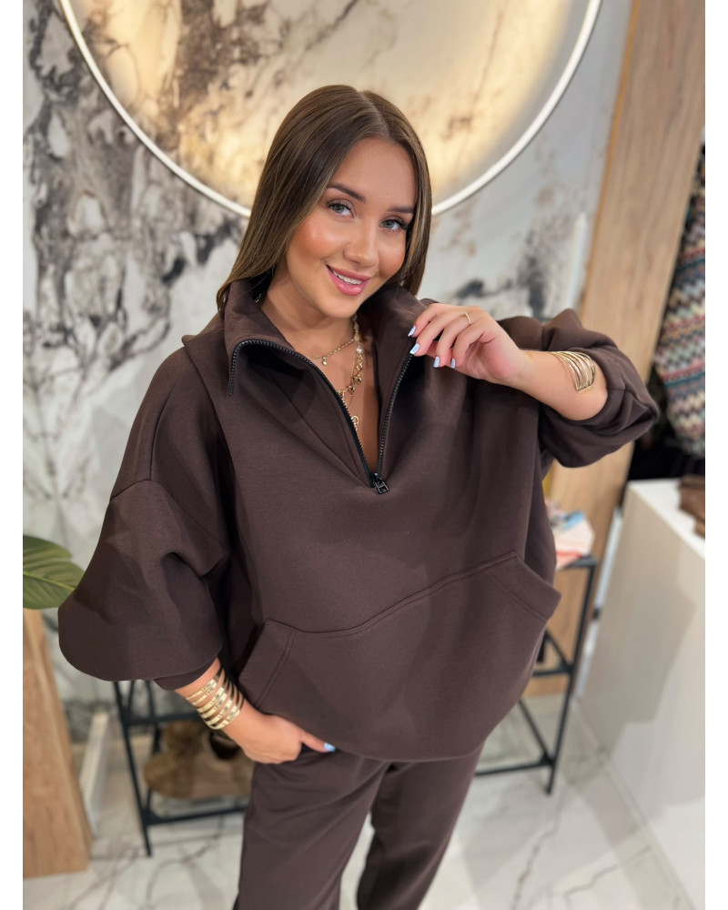 Bluza z rozpinaną stójką By o la la...! espresso