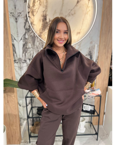 Bluza z rozpinaną stójką By o la la...! espresso