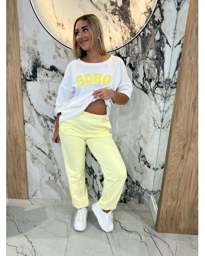 Spodnie dresowe z przeszyciem By o la la...! sunshine