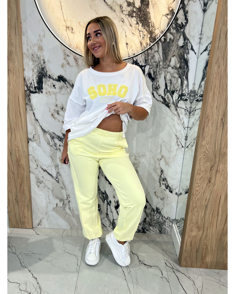 Spodnie dresowe z przeszyciem By o la la...! sunshine