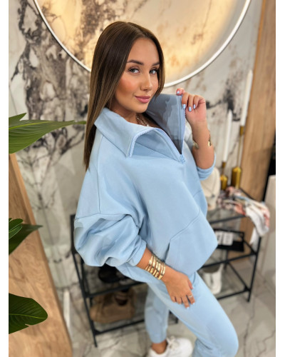 Bluza z rozpinaną stójką By o la la...! stone blue