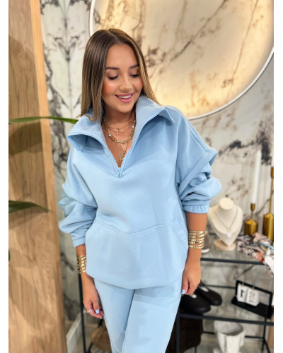 Bluza z rozpinaną stójką By o la la...! stone blue