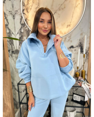 Bluza z rozpinaną stójką By o la la...! stone blue