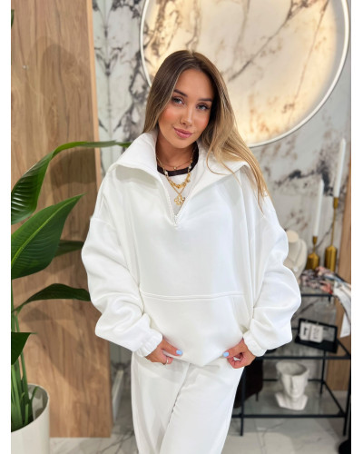 Bluza z rozpinaną stójką By o la la...! perła