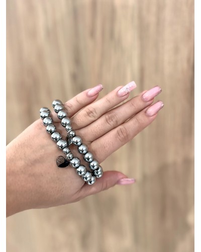 Bransoletka srebrne kule By o la la...! z zawieszką