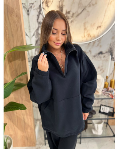 Bluza z rozpinaną stójką By o la la...! czarna