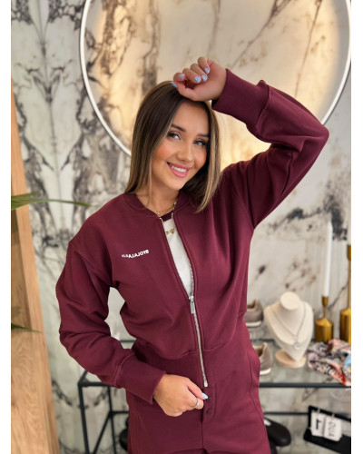Bluza bomber By o la la...! black cherry