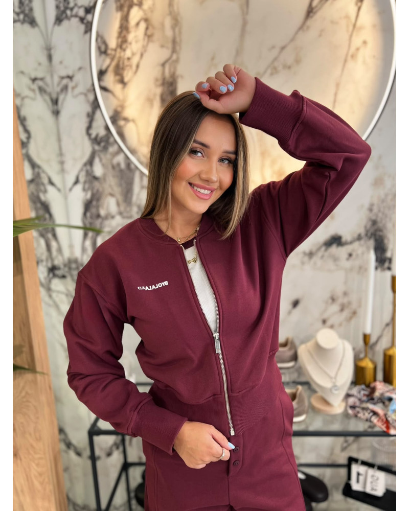 Bluza bomber By o la la...! black cherry