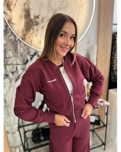 Bluza bomber By o la la...! black cherry