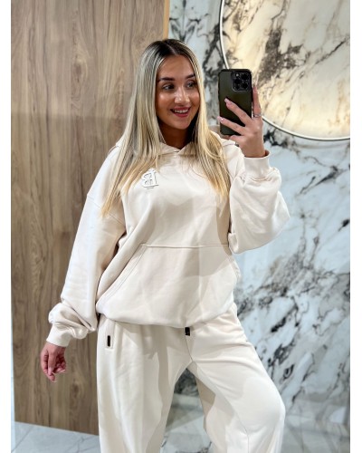 Bluza z kapturem By o la la...! ciepły beż