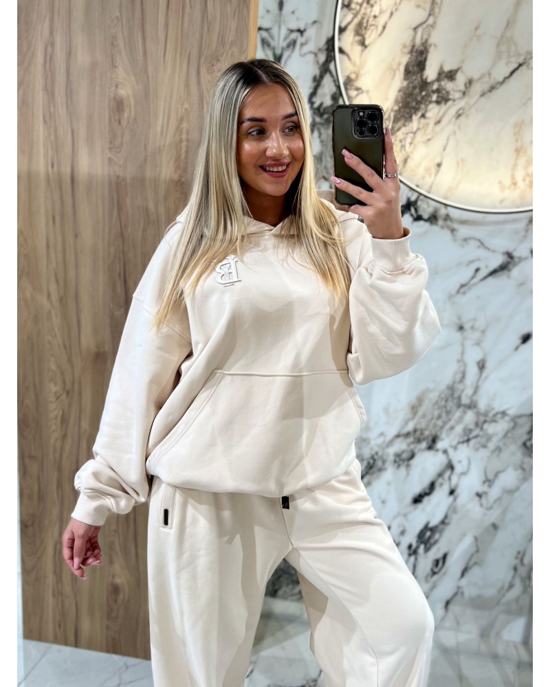 Bluza z kapturem By o la la...! ciepły beż