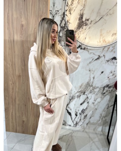 Bluza z kapturem By o la la...! ciepły beż