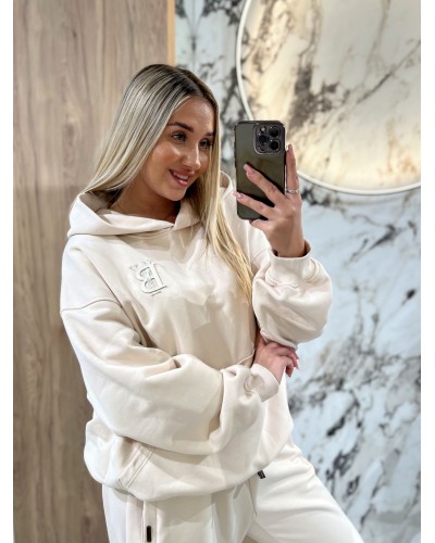 Bluza z kapturem By o la la...! ciepły beż