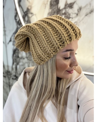 Czapka smerfetka zimowa By o la la...! miodowa