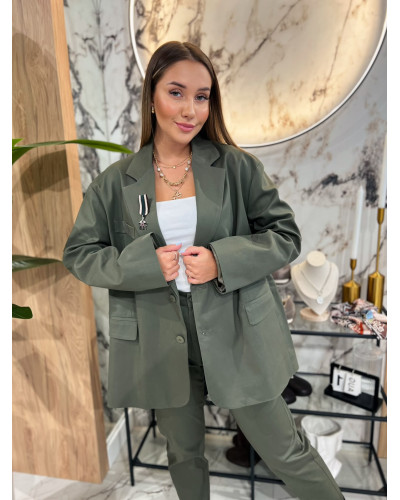 Marynarka z broszką By o la la...! olive