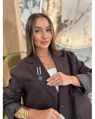 Marynarka z broszką By o la la...! espresso