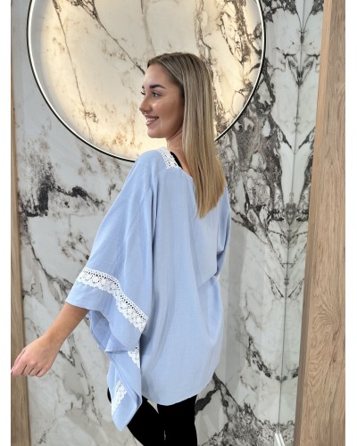 Bluzka boho By o la la...! błękitna