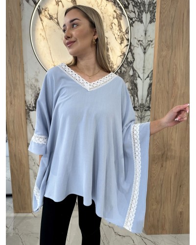 Bluzka boho By o la la...! błękitna