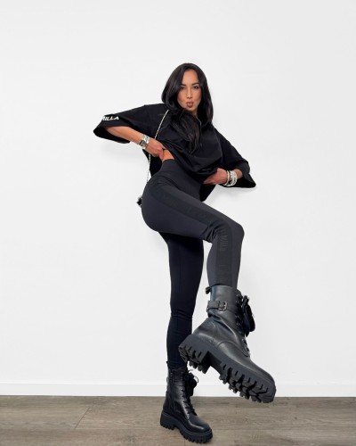 Legginsy z lampasem La Milla czarne