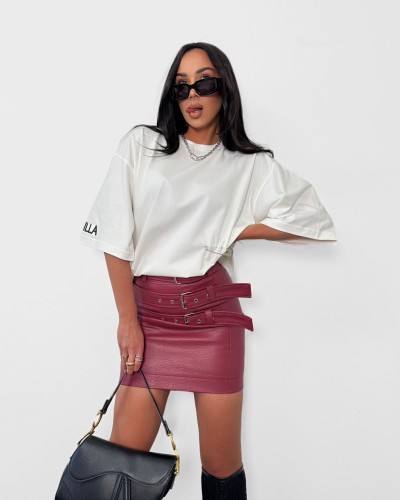 T-shirt oversize z agrafką La Milla biały