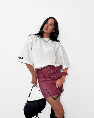 T-shirt oversize z agrafką La Milla biały