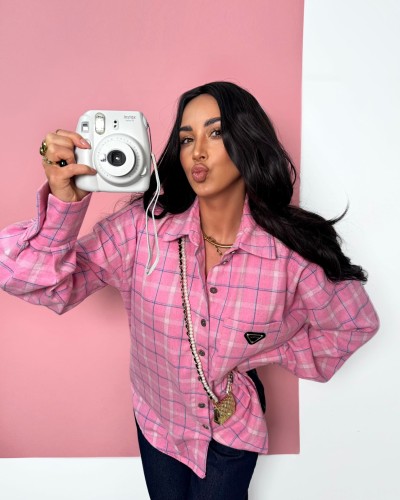 Koszula w kratę La Milla różowa