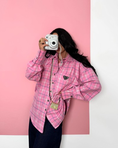 Koszula w kratę La Milla różowa