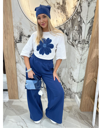 Spodnie dresowe z szeroką nogawką By o la la...! denim