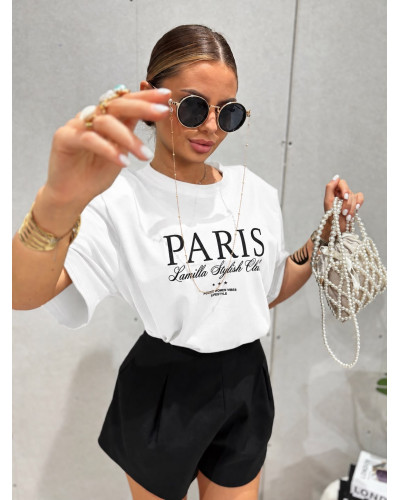 T-shirt La Milla Paris Stylish Club biały
