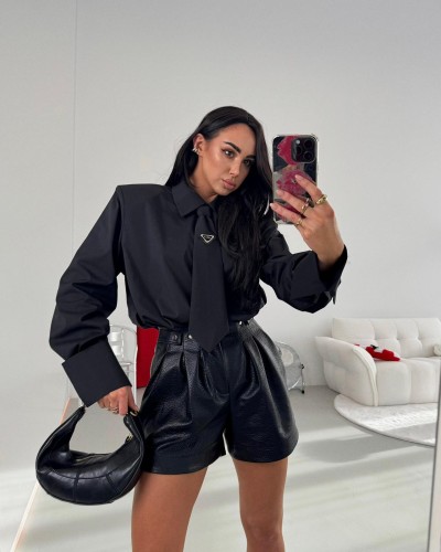 Koszula z krawatem La Milla czarna