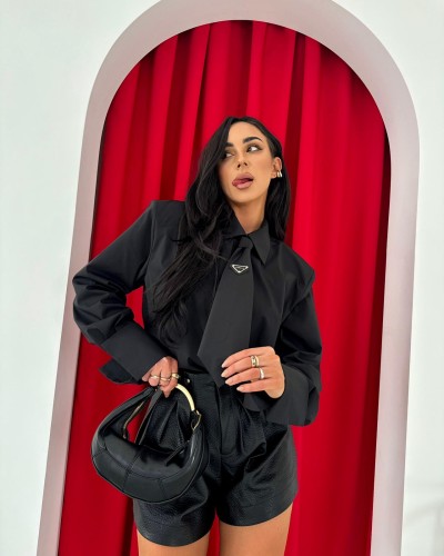 Koszula z krawatem La Milla czarna