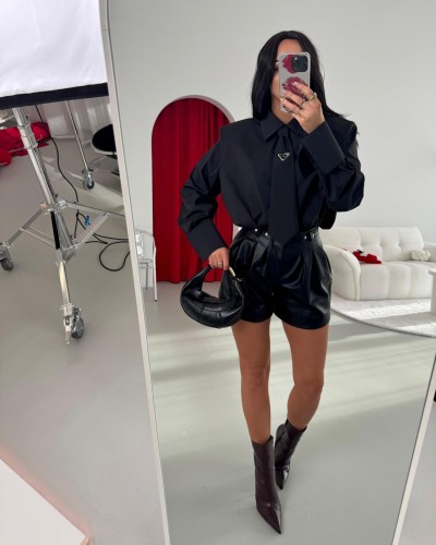 Koszula z krawatem La Milla czarna