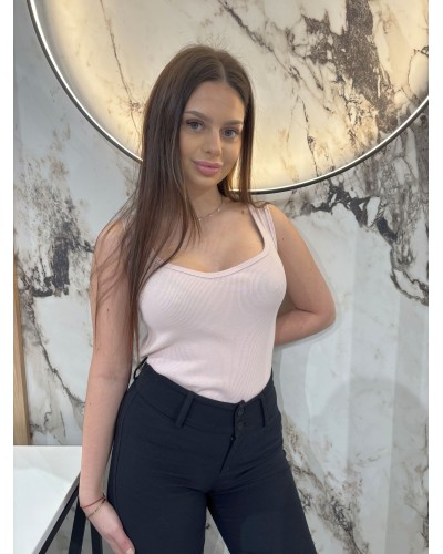 Bokserka w szpic By o la la...! pudrowy róż