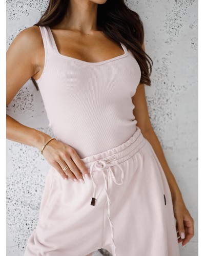 Bokserka w szpic By o la la...! pudrowy róż