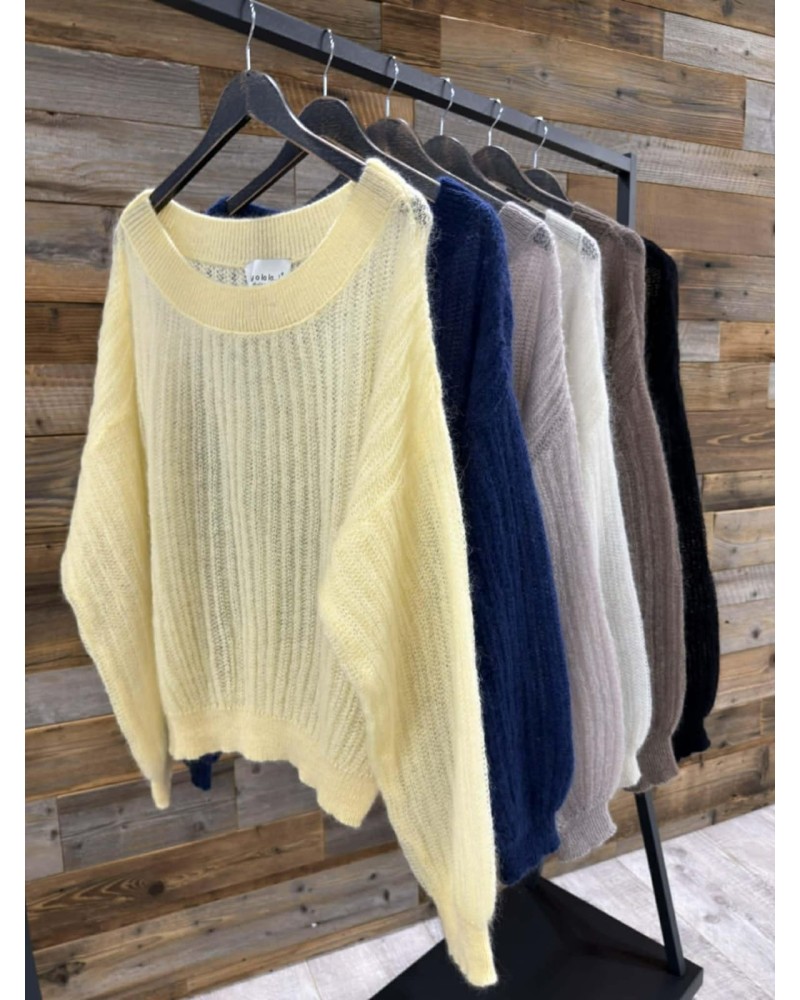 Sweter moherowy mgiełka By o la la...! nude